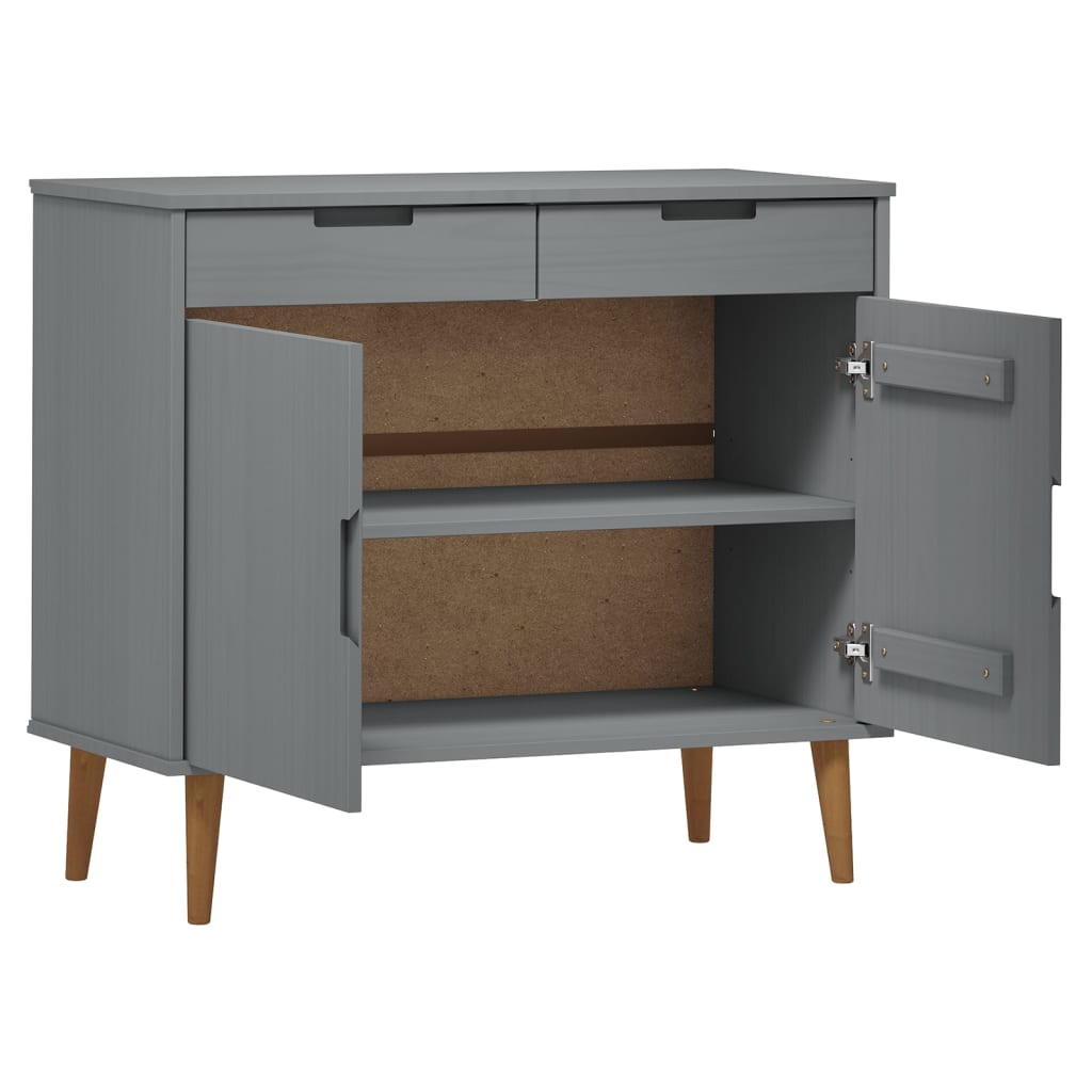 Wooden Sideboard With 2 Doors And 2 Drawers - Molde