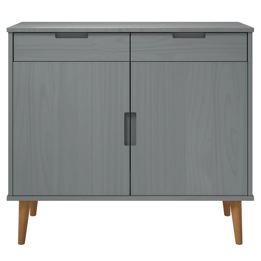 Wooden Sideboard With 2 Doors And 2 Drawers - Molde