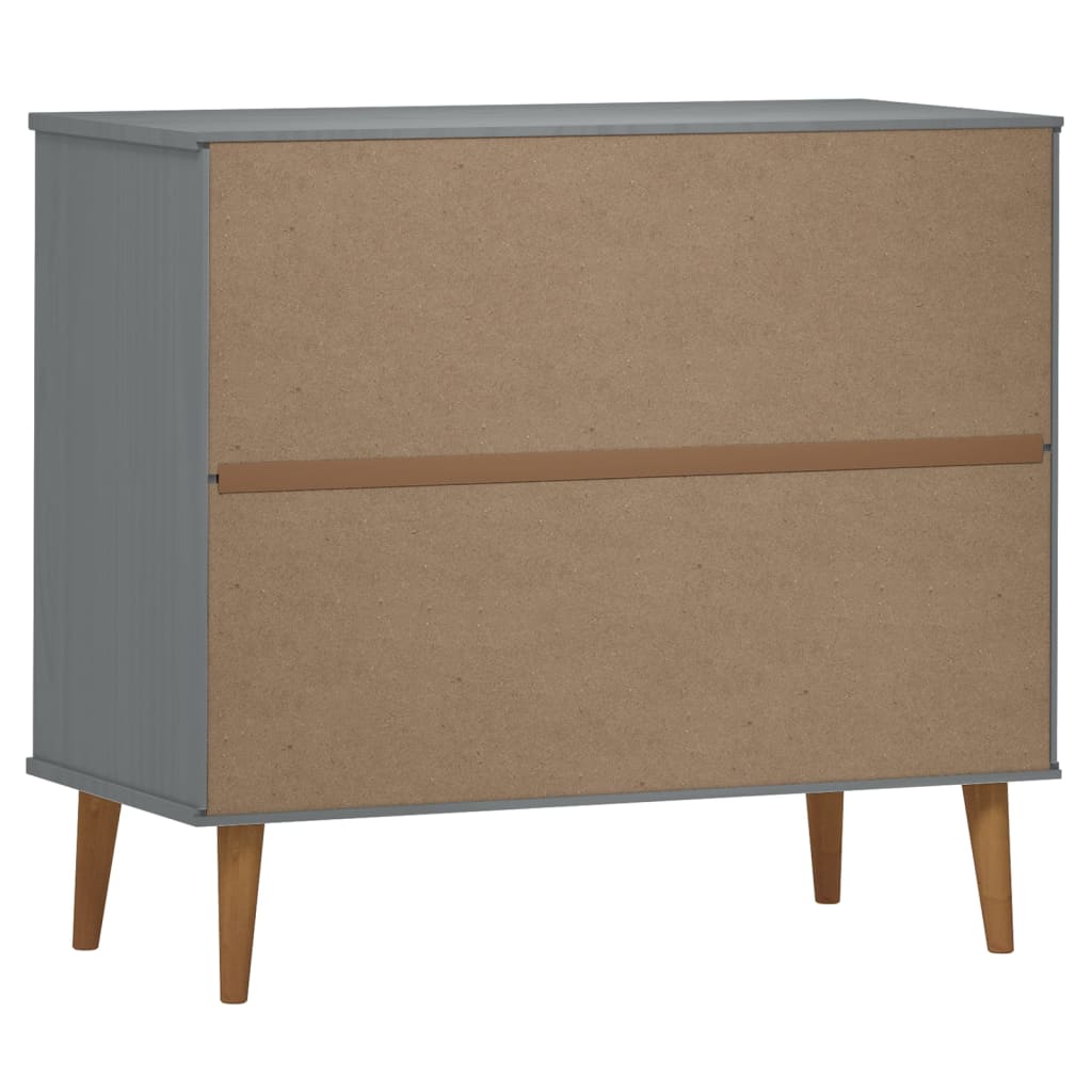 Wooden Sideboard With 2 Doors And 2 Drawers - Molde