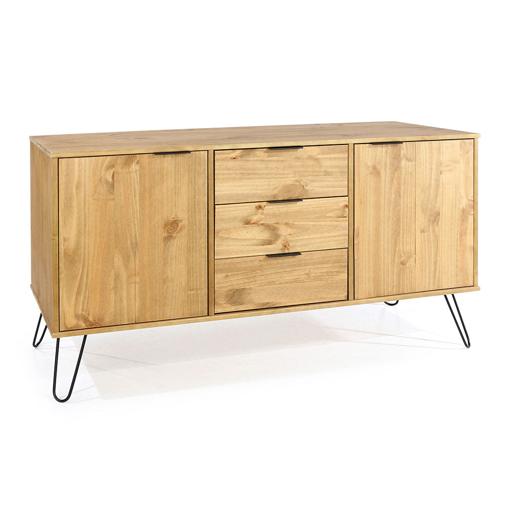 Wooden Sideboard With 2 Doors And 3 Drawers - Augusta