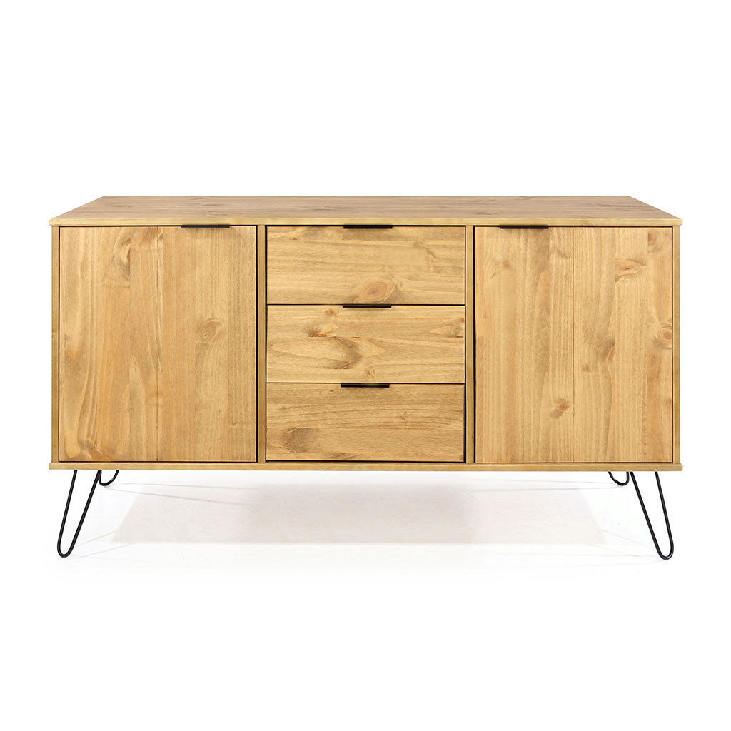 Wooden Sideboard With 2 Doors And 3 Drawers - Augusta