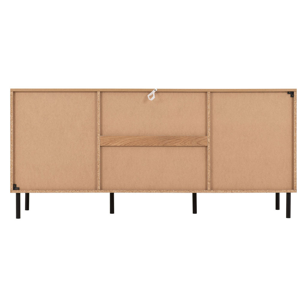 Wooden Sideboard With 2 Doors And 3 Drawers - Leon