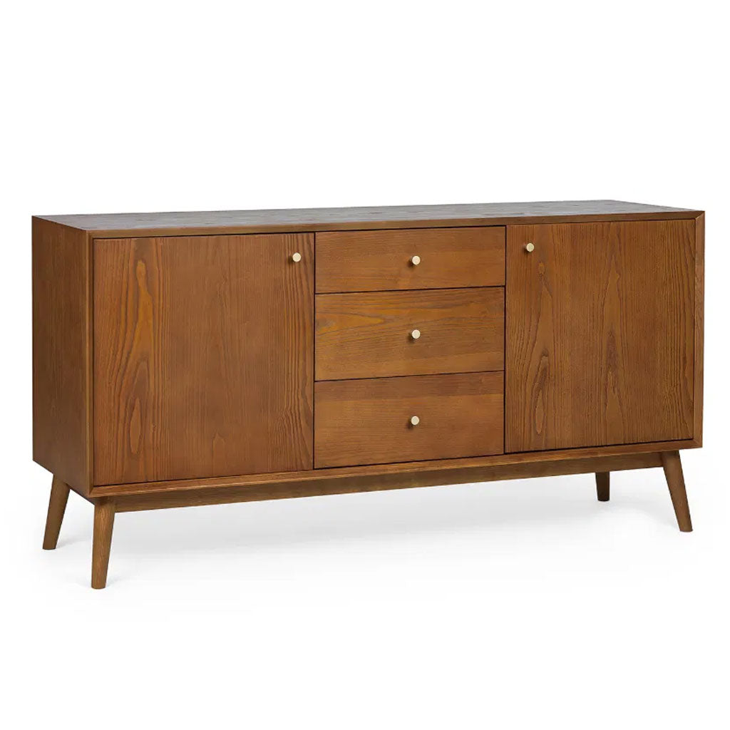 Wooden Sideboard With 2 Doors And 3 Drawers - Lowry