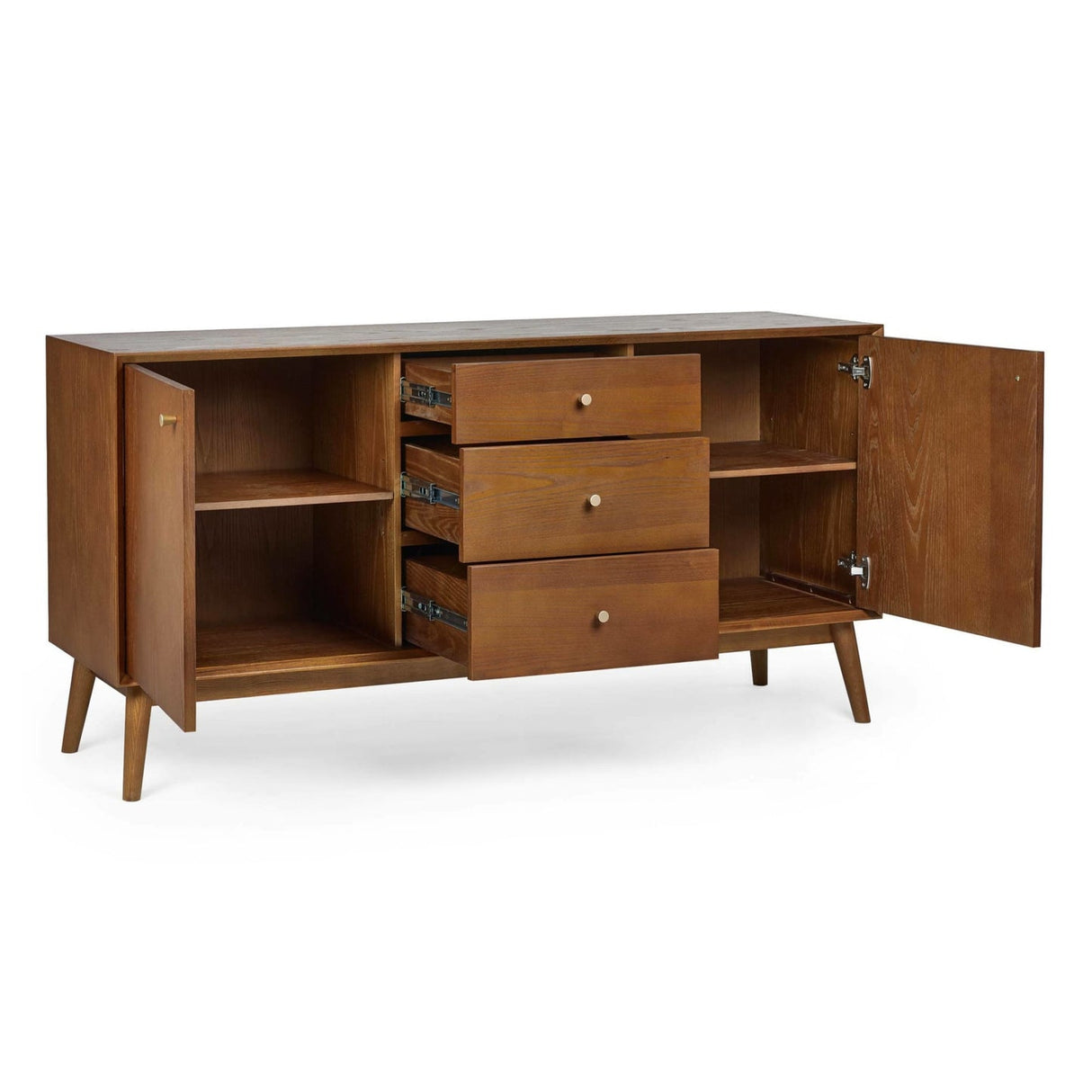 Wooden Sideboard With 2 Doors And 3 Drawers - Lowry