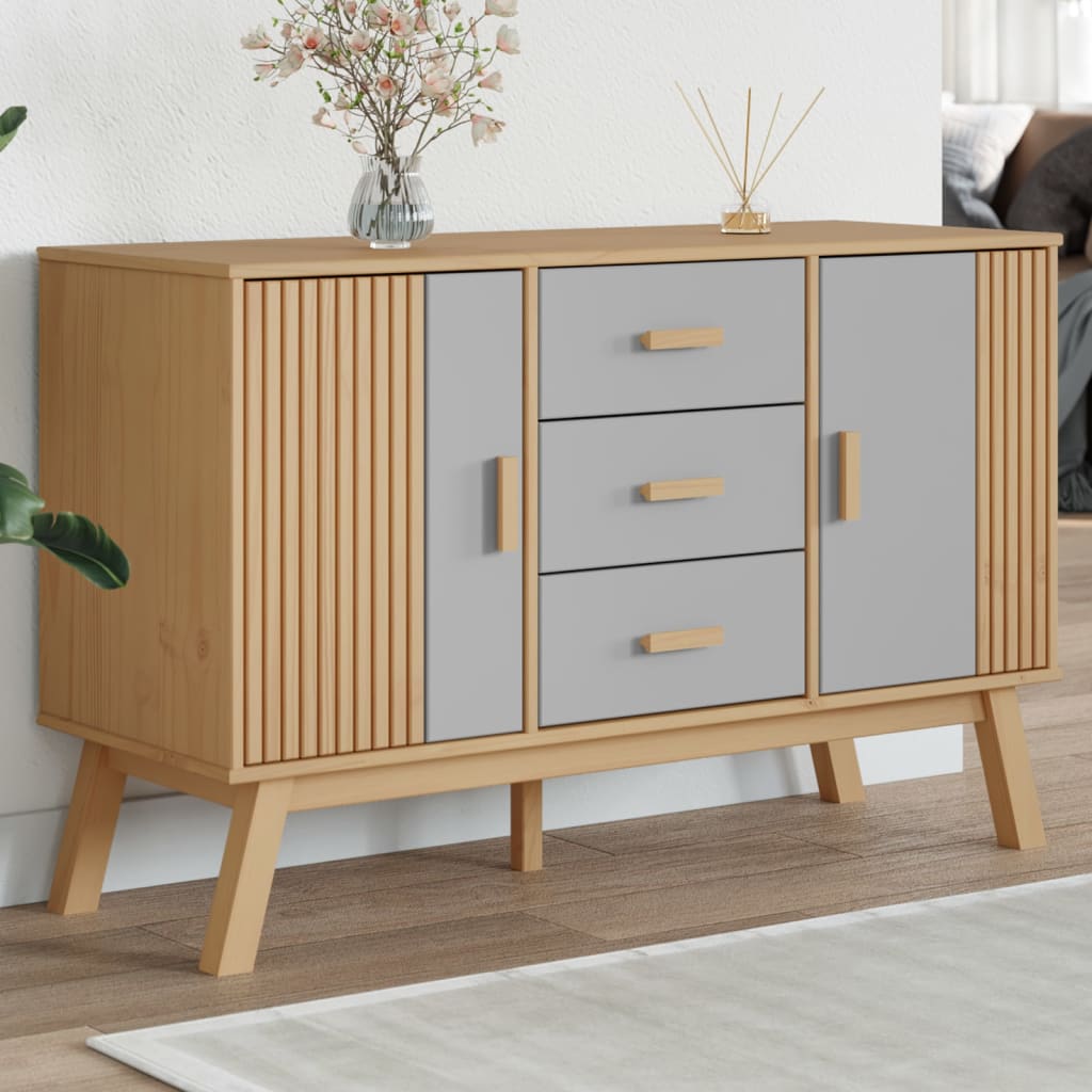 Wooden Sideboard With 2 Doors And 3 Drawers - Olden
