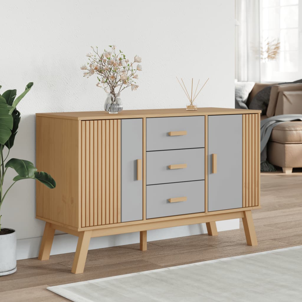 Wooden Sideboard With 2 Doors And 3 Drawers - Olden