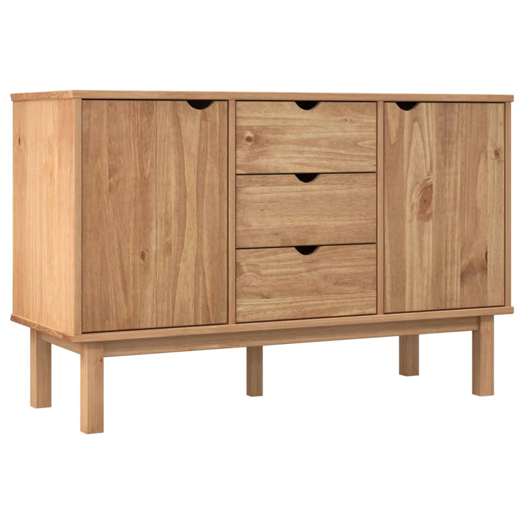 Wooden Sideboard With 2 Doors And 3 Drawers - Otta
