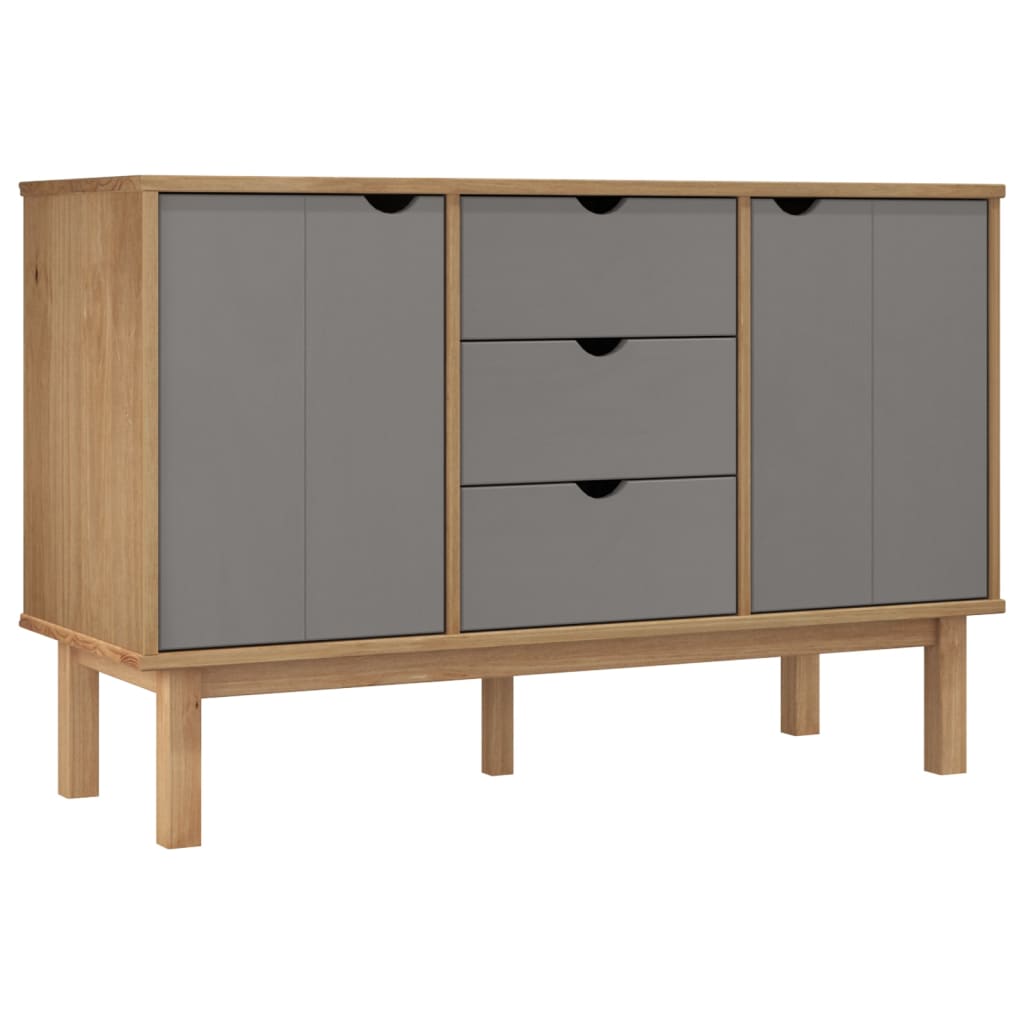 Wooden Sideboard With 2 Doors And 3 Drawers - Otta