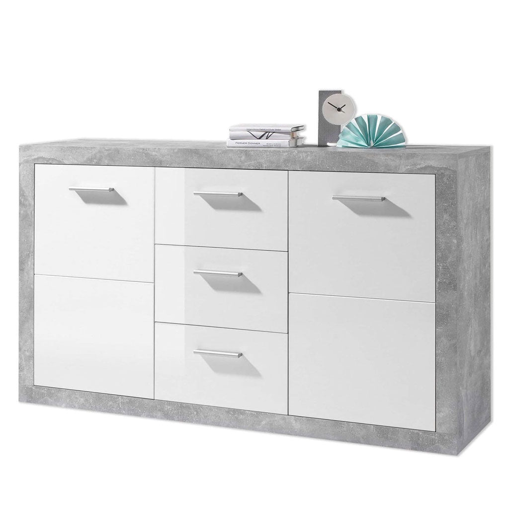 Wooden Sideboard With 2 Doors And 3 Drawers - Petros