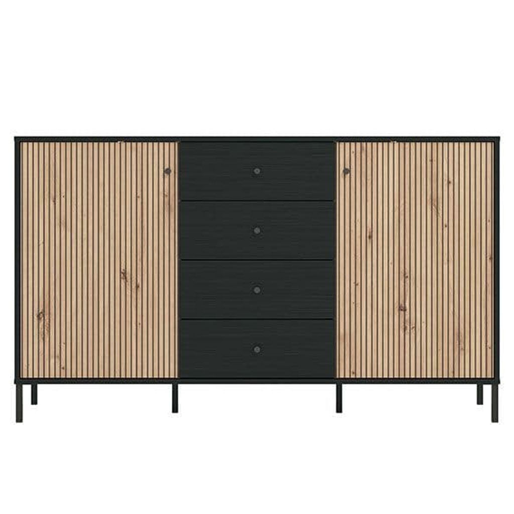 Wooden Sideboard With 2 Doors And 4 Drawers - Clinton