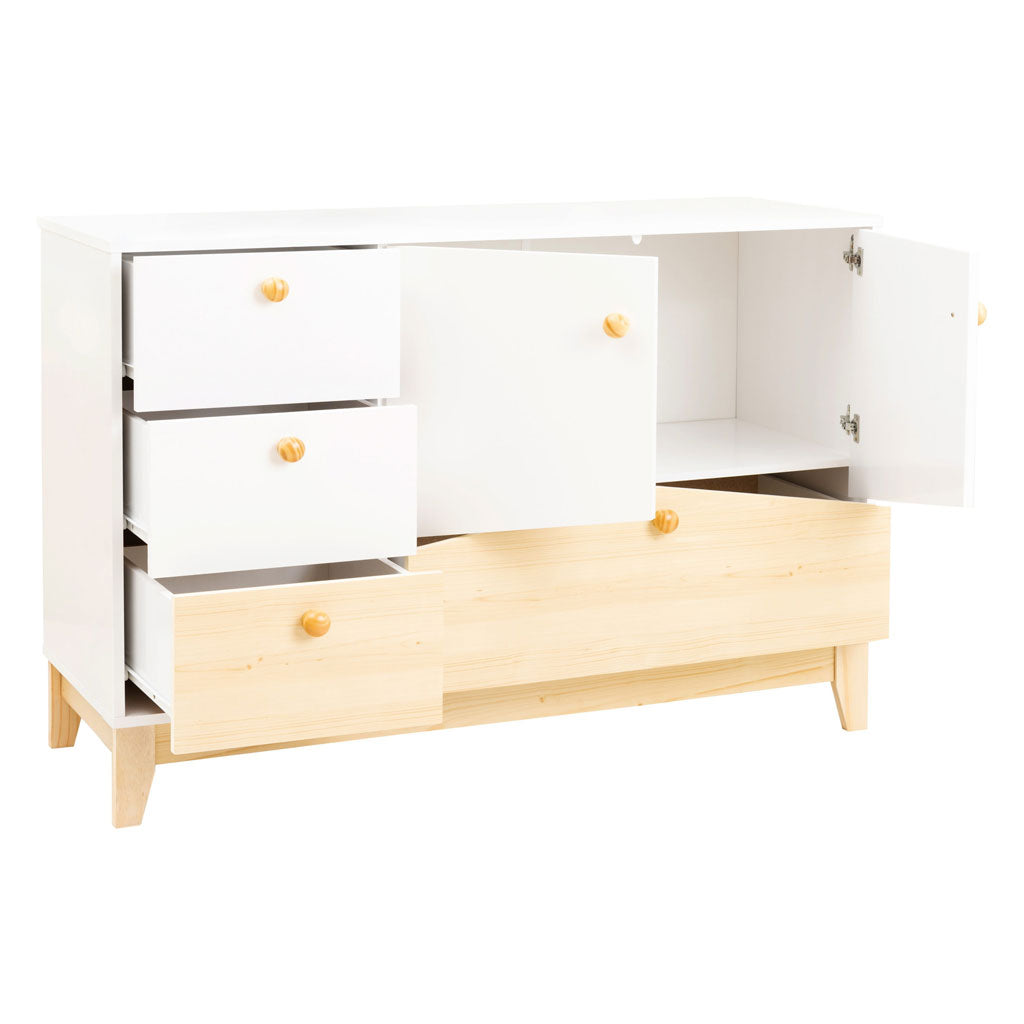 Solid Mango Wood Sideboard With 2 Doors And 4 Drawers - Aspen