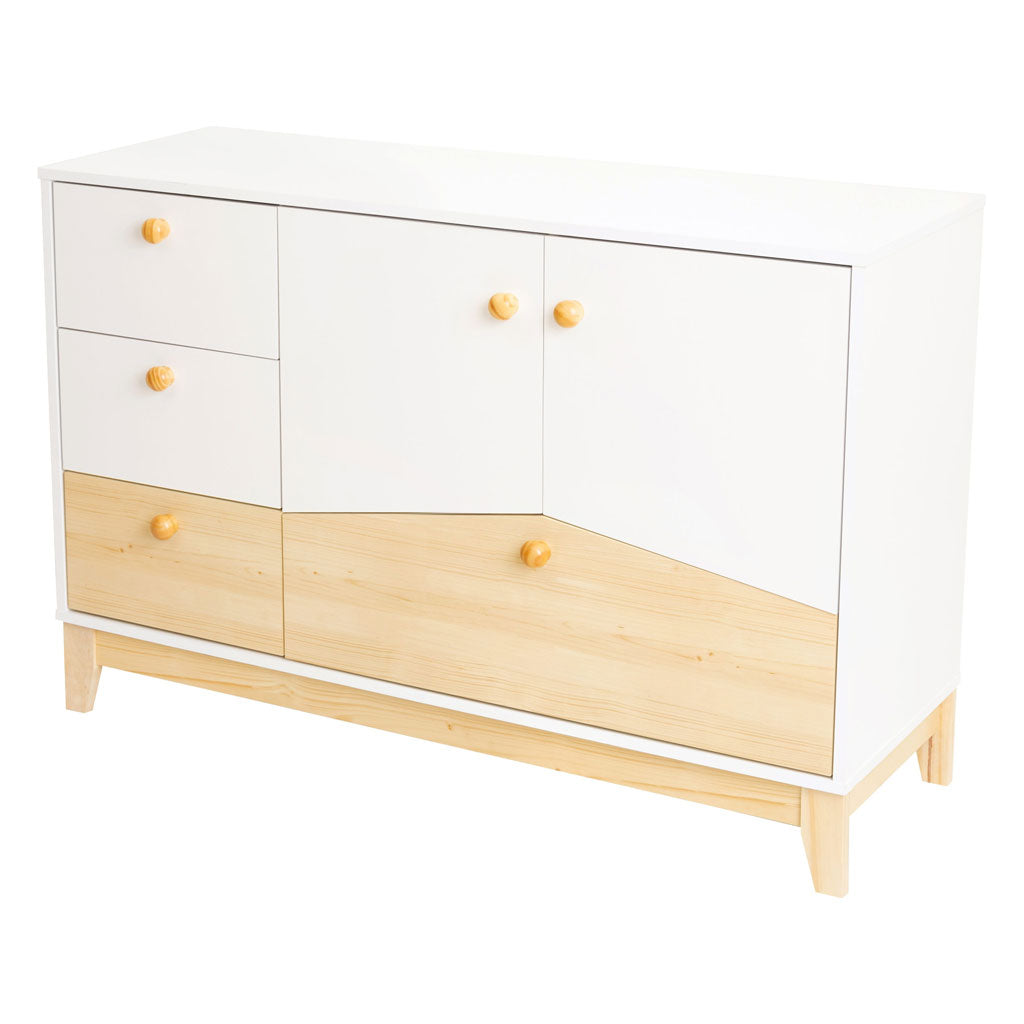 Solid Mango Wood Sideboard With 2 Doors And 4 Drawers - Aspen