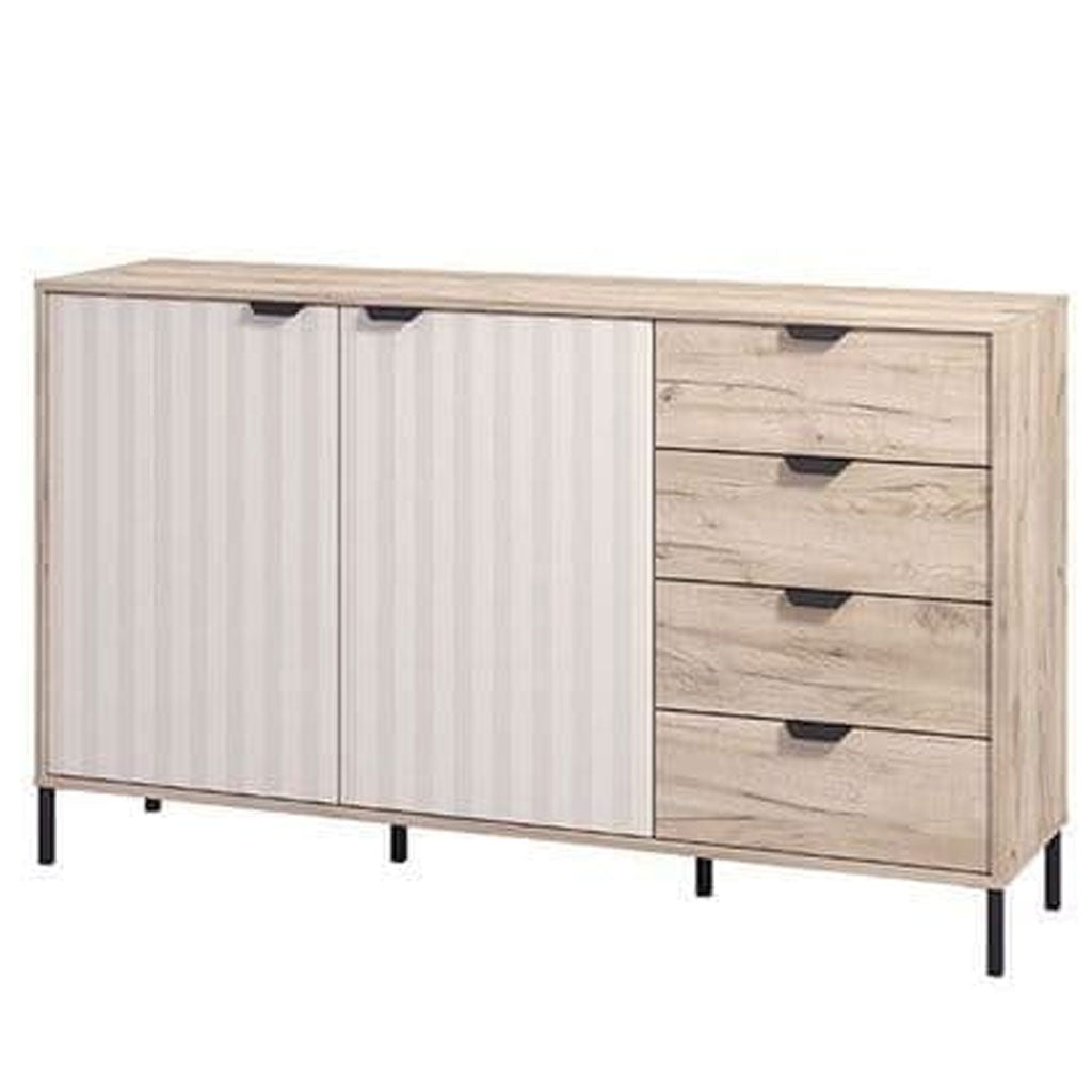 Wooden Sideboard With 2 Doors And 4 Drawers - Evanston