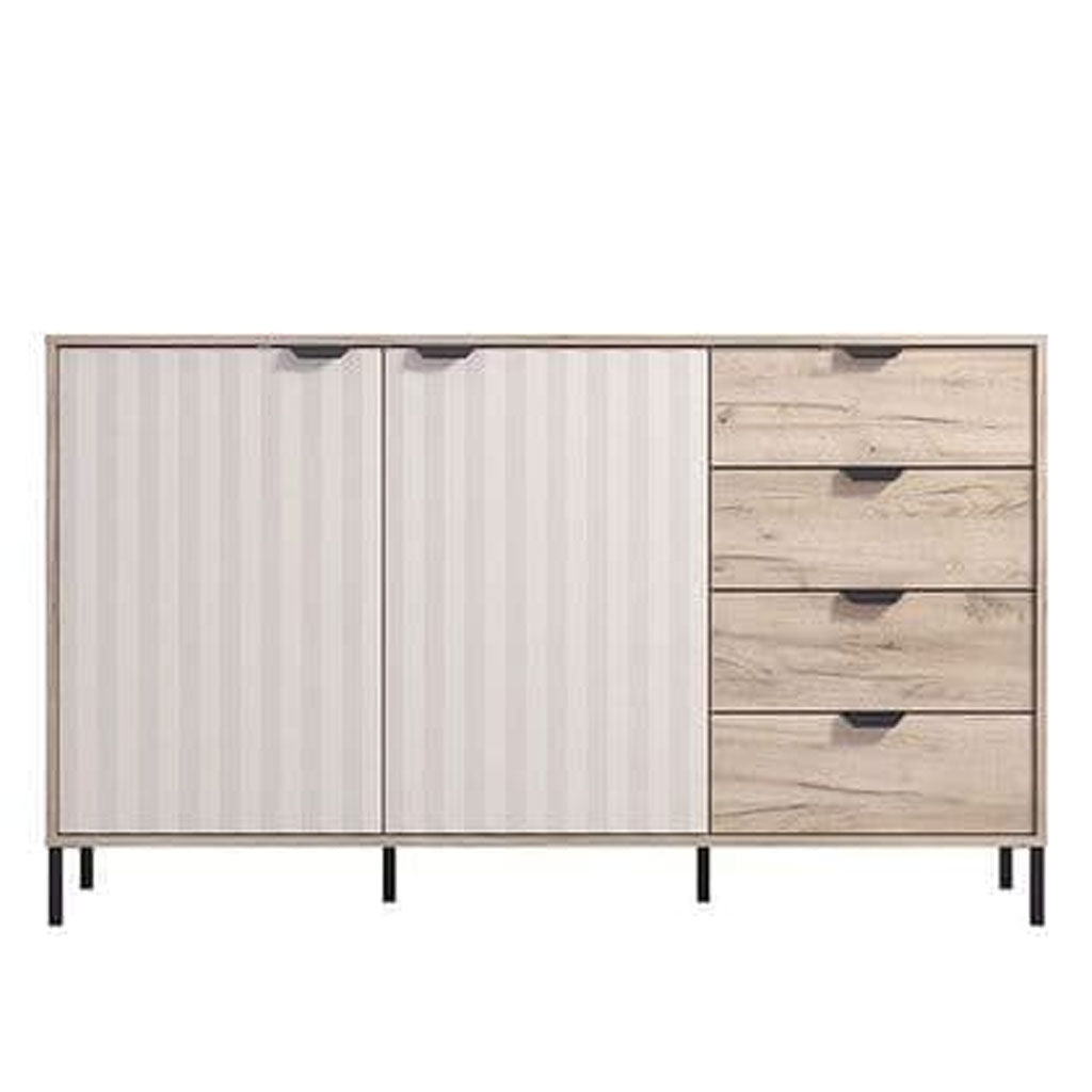 Wooden Sideboard With 2 Doors And 4 Drawers - Evanston