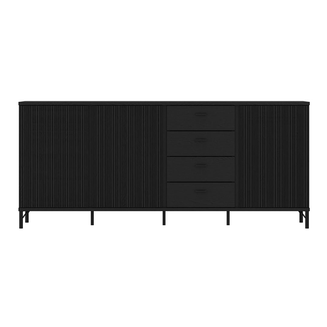 Wooden Sideboard With 3 Doors And 4 Drawers - Lusaka