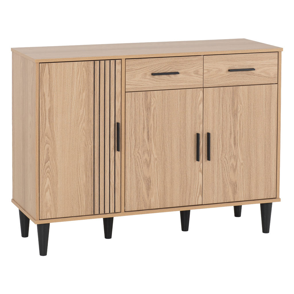 Wooden Sideboard With 3 Doors And 2 Drawers - Tessa