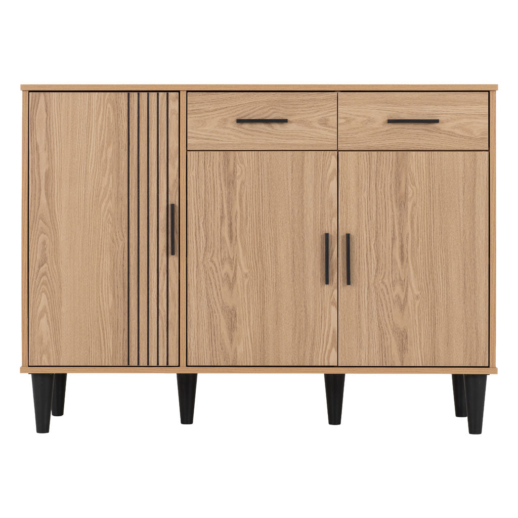 Wooden Sideboard With 3 Doors And 2 Drawers - Tessa