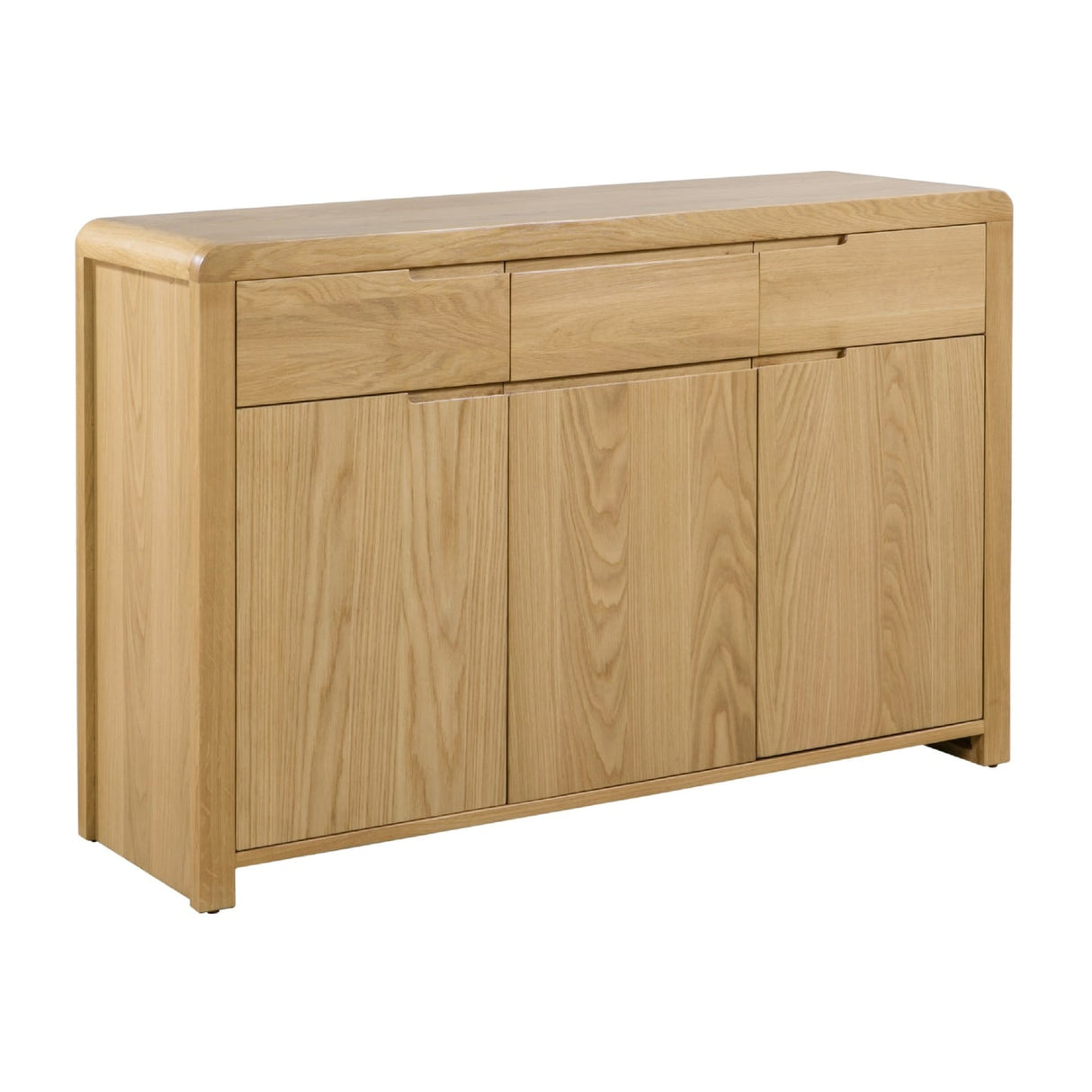 Wooden Sideboard With 3 Doors And 3 Drawers - Curve