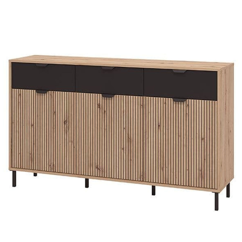 Wooden Sideboard With 3 Doors And 3 Drawers - Martin