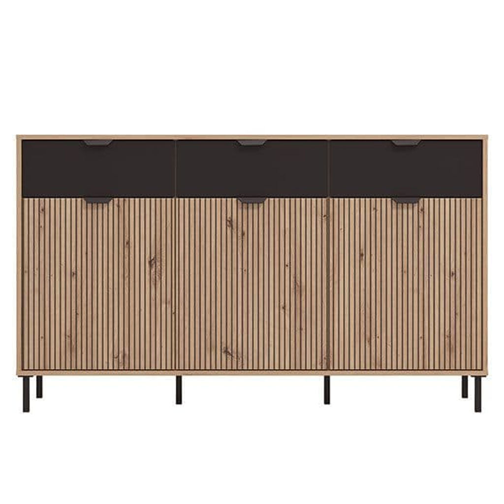 Wooden Sideboard With 3 Doors And 3 Drawers - Martin