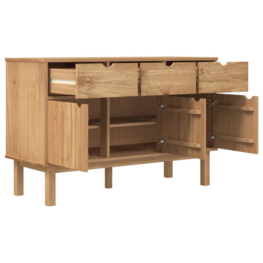 Wooden Sideboard With 3 Doors And 3 Drawers - Otta