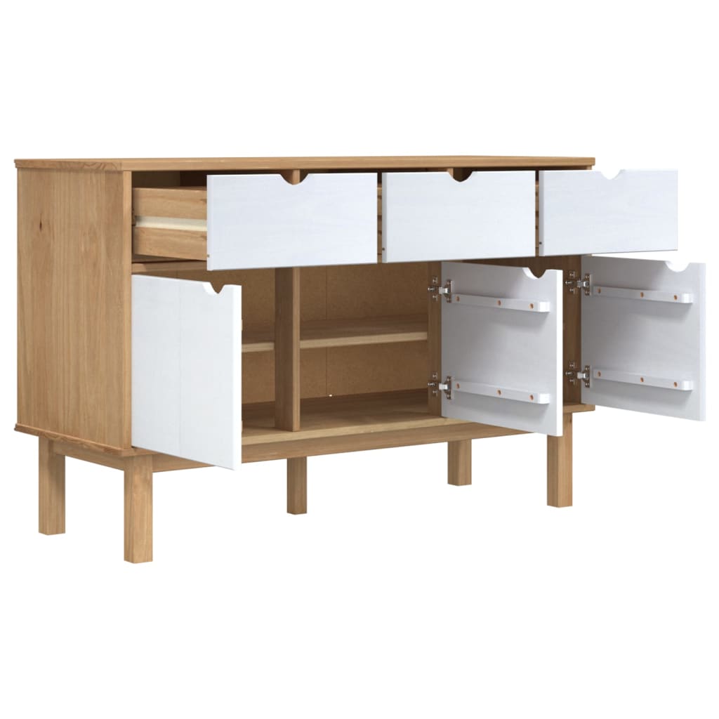 Wooden Sideboard With 3 Doors And 3 Drawers - Otta