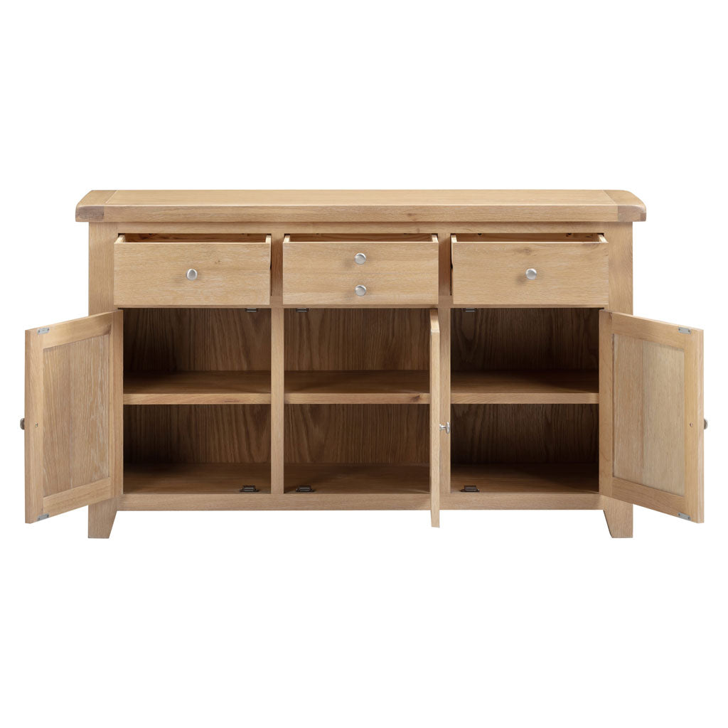 Wooden Sideboard With 3 Doors And 3 Drawers - Windsor