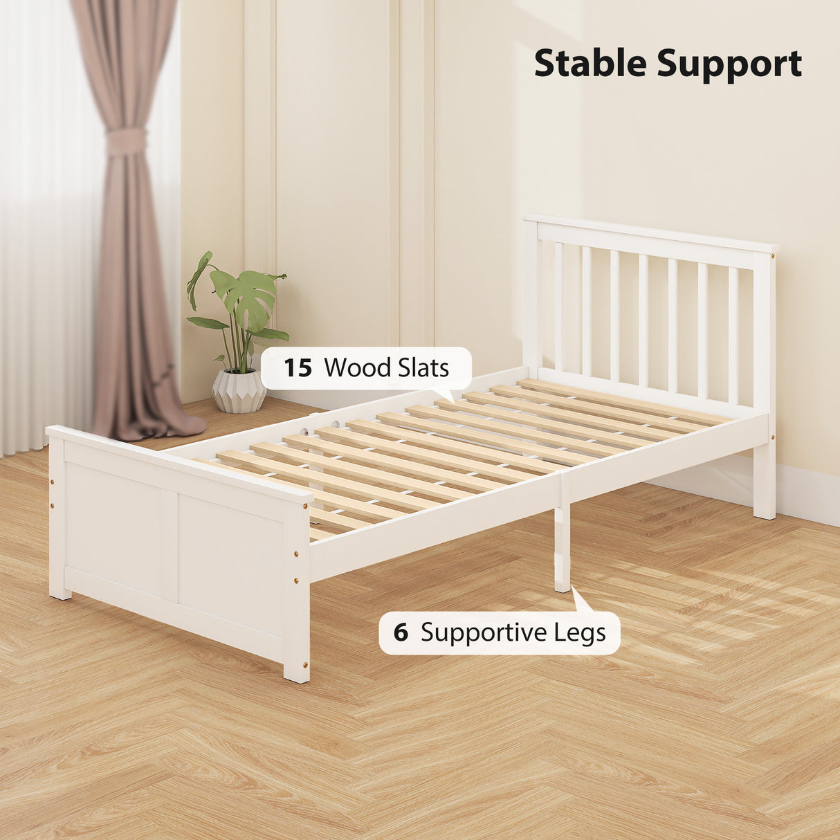 Wooden Single Bed 98cm Wide With 2 Drawers - Velmora