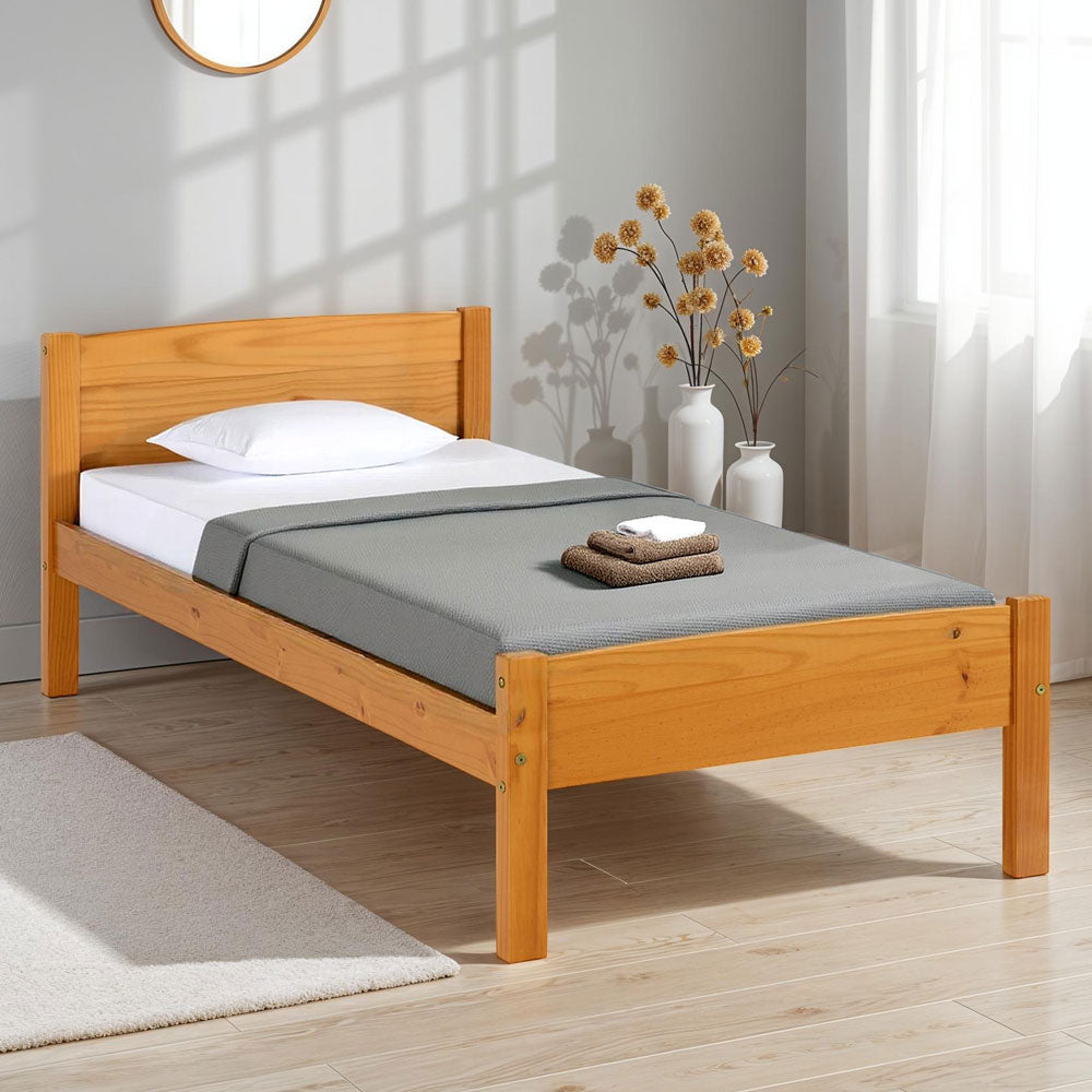 Wooden Single Bed - Amber