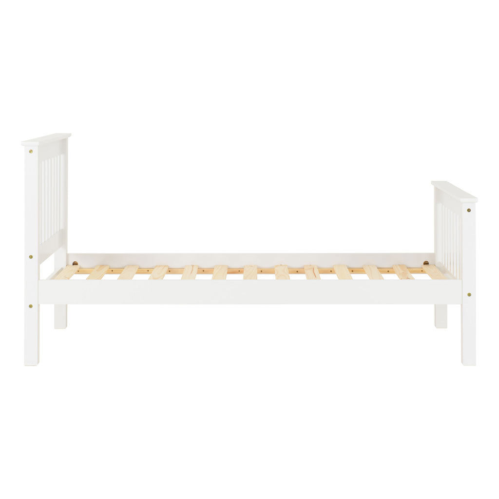 Wooden Single Bed High Foot End - Monaco