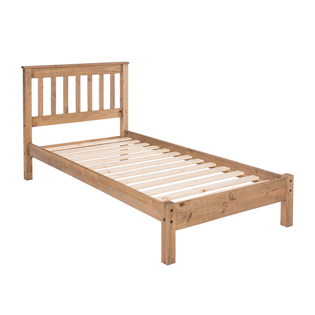 Wooden Single Bed Low End - Augusta
