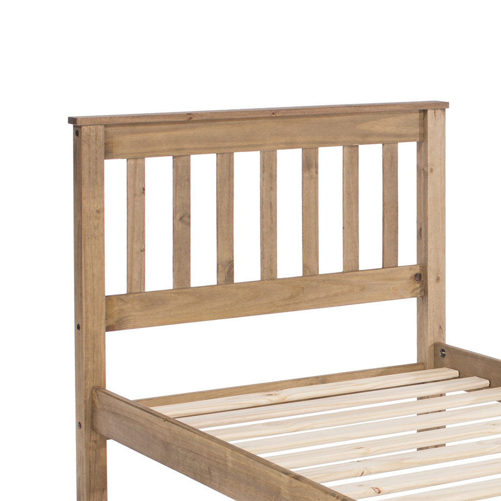 Wooden Single Bed Low End - Augusta