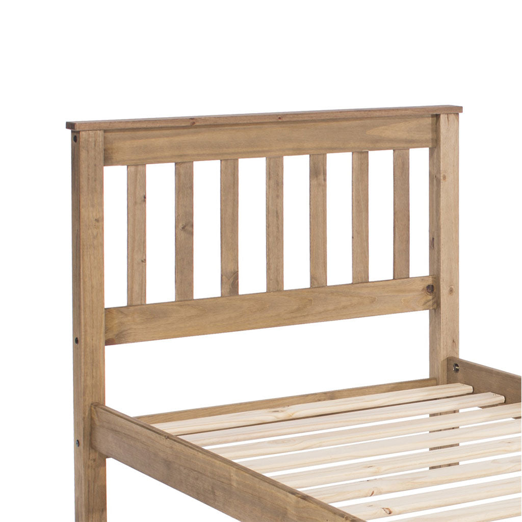 Wooden Single Bed Low End - Texas