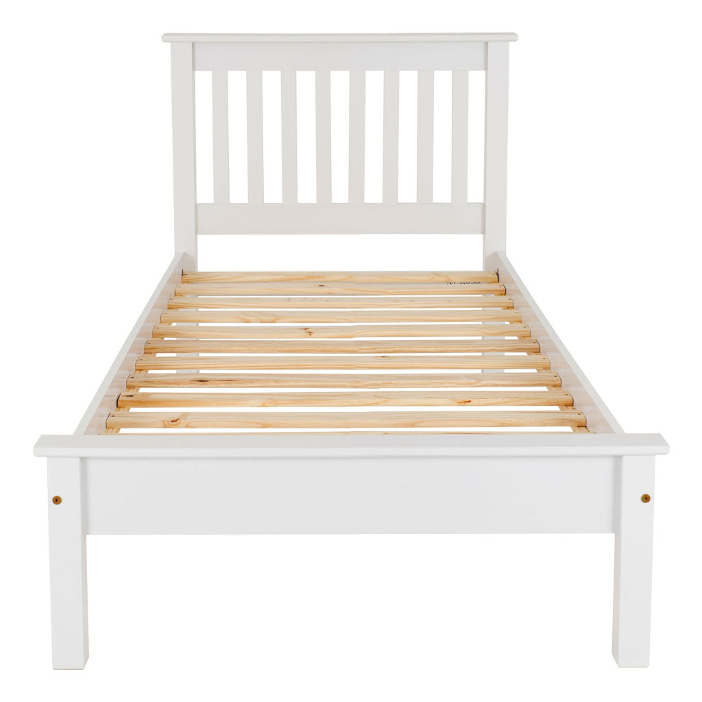 Wooden Single Bed Low Foot End - Monaco