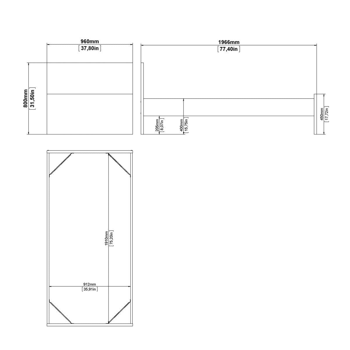 Wooden Single Bed - Naia