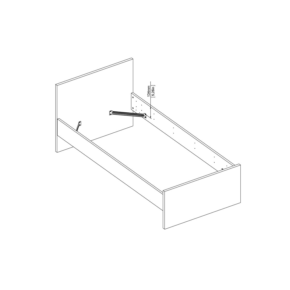 Wooden Single Bed - Naia