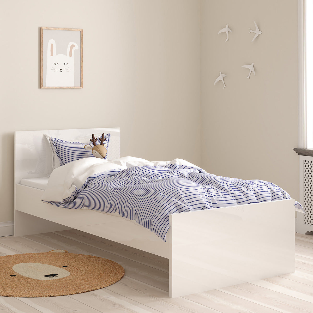 Wooden Single Bed - Naia