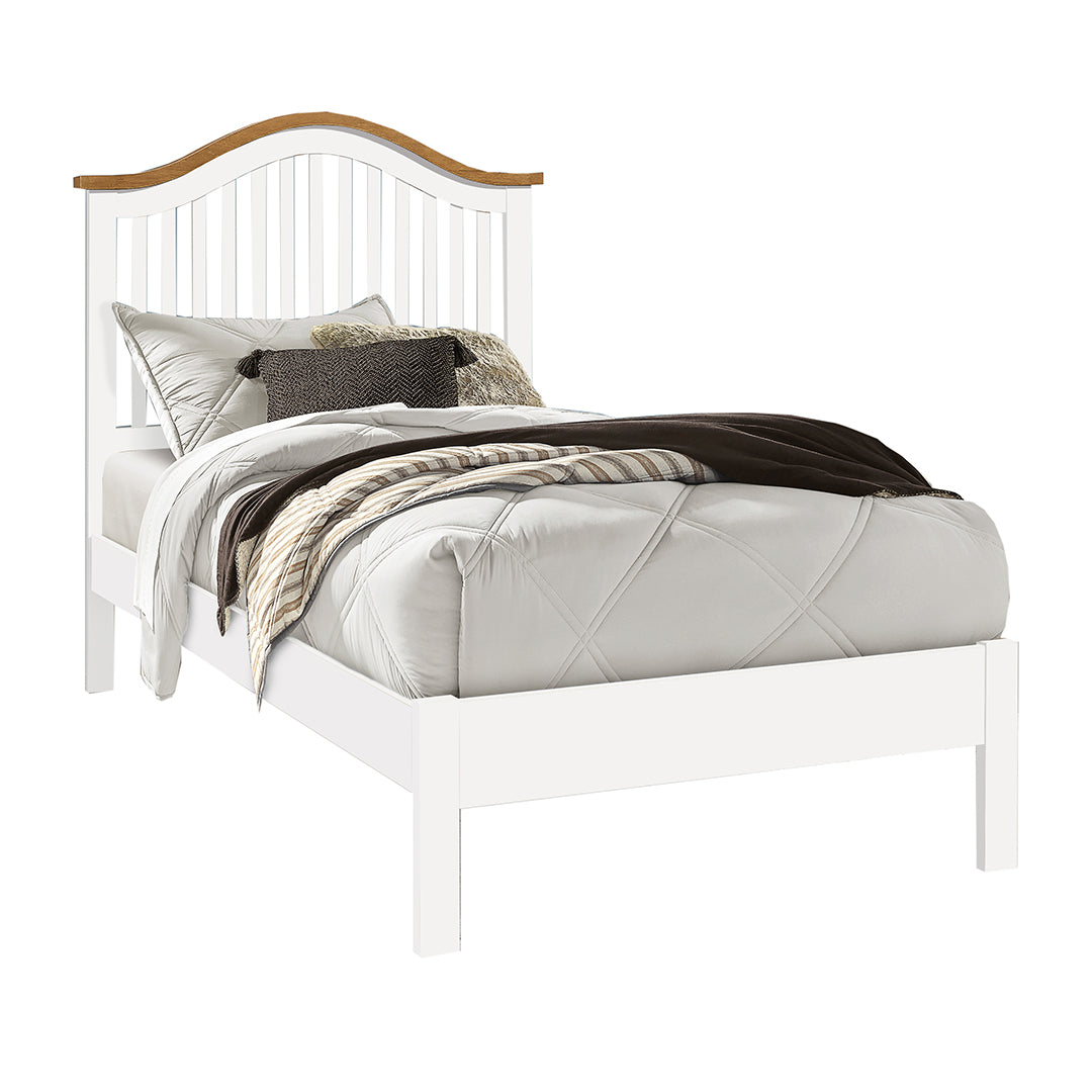 Wooden Single Bed With Sprung Slatted Base - Chester