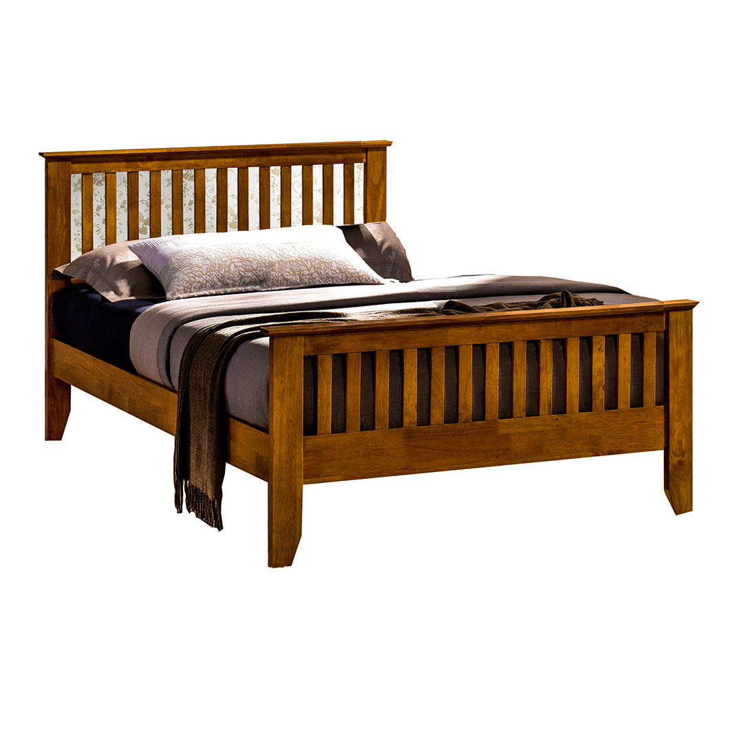 Wooden Single Bed With Sprung Slatted Base - Turin