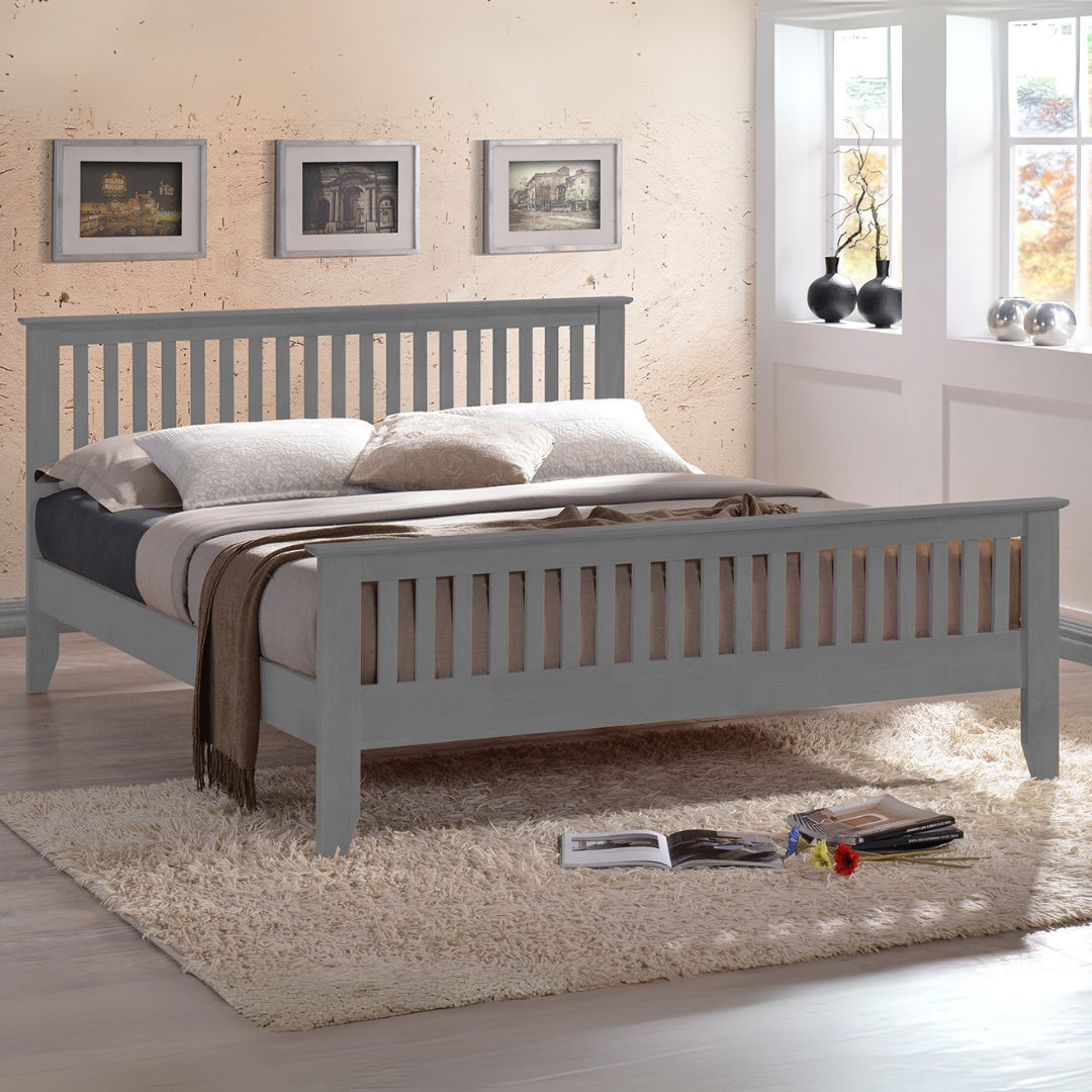 Wooden Single Bed With Sprung Slatted Base - Turin