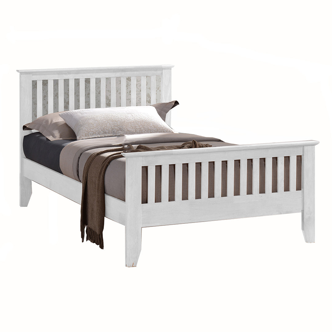 Wooden Single Bed With Sprung Slatted Base - Turin
