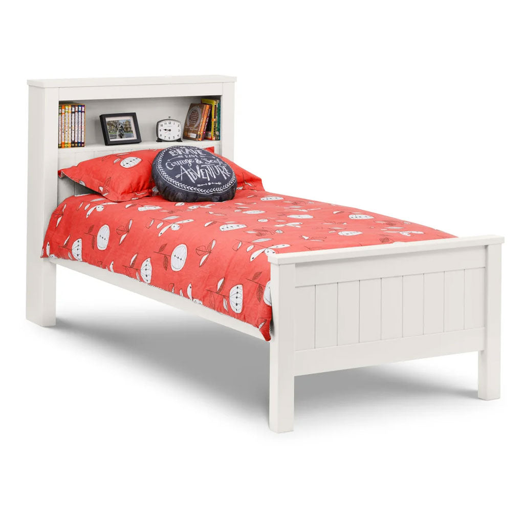 Wooden Single Bed With Bookcase - Maine