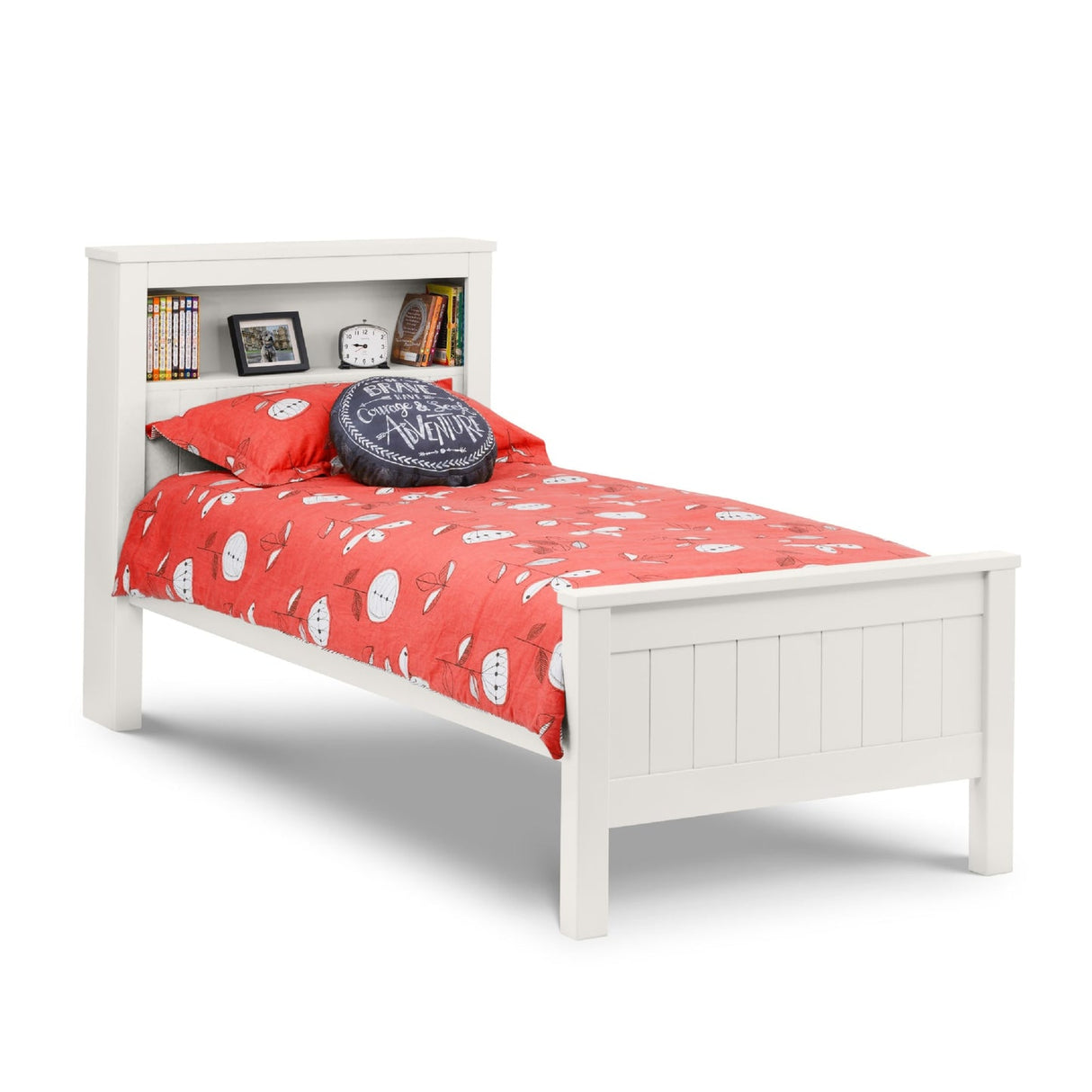 Wooden Single Bed With Bookcase - Maine