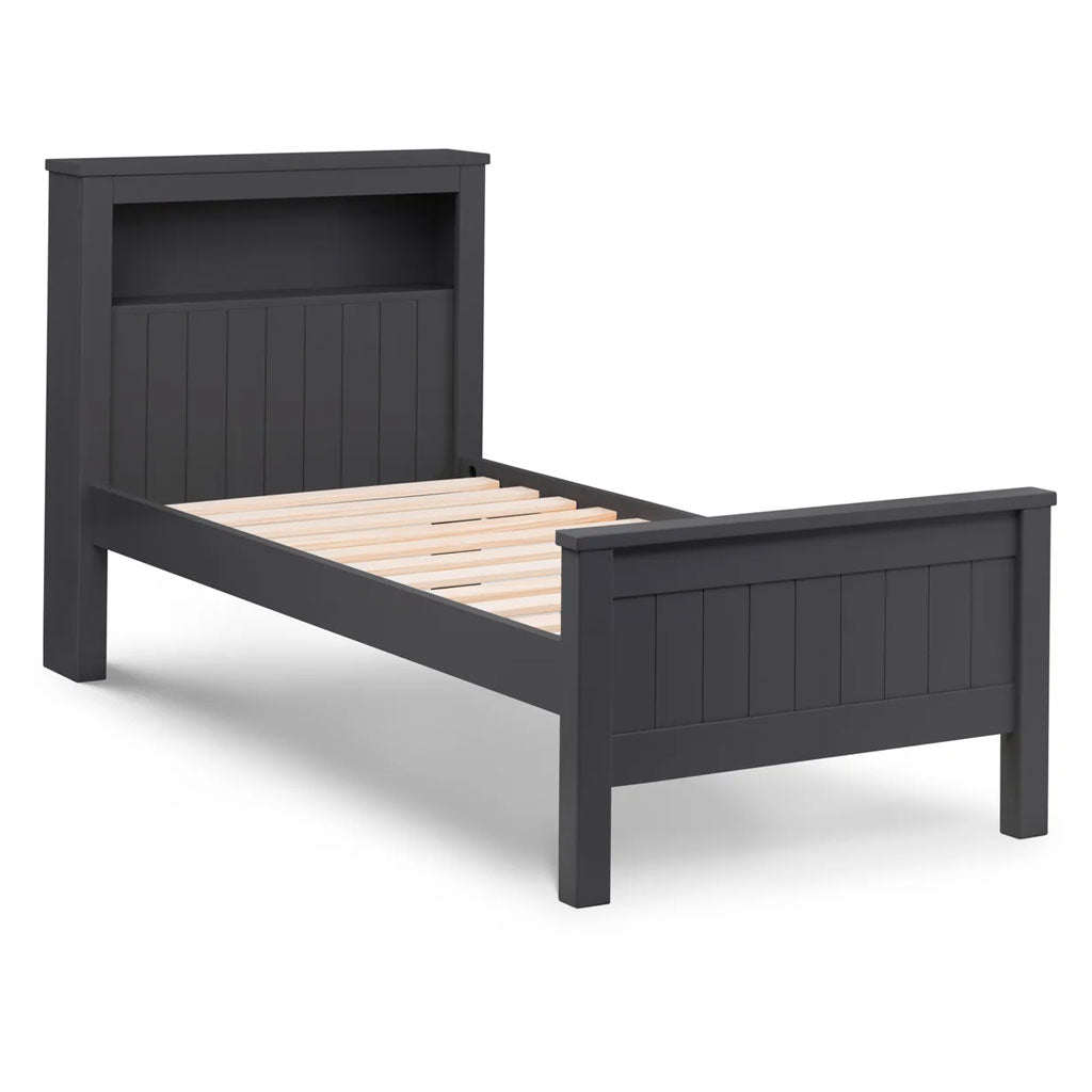 Wooden Single Bed With Bookcase - Maine