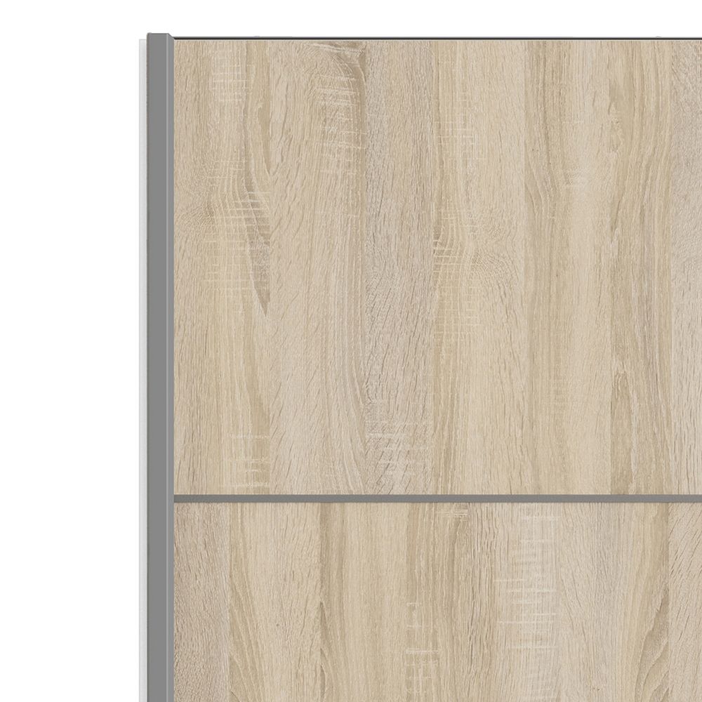 Wooden Sliding Wardrobe 120cm Wide With 2 Doors And 2 Shelves - Verona