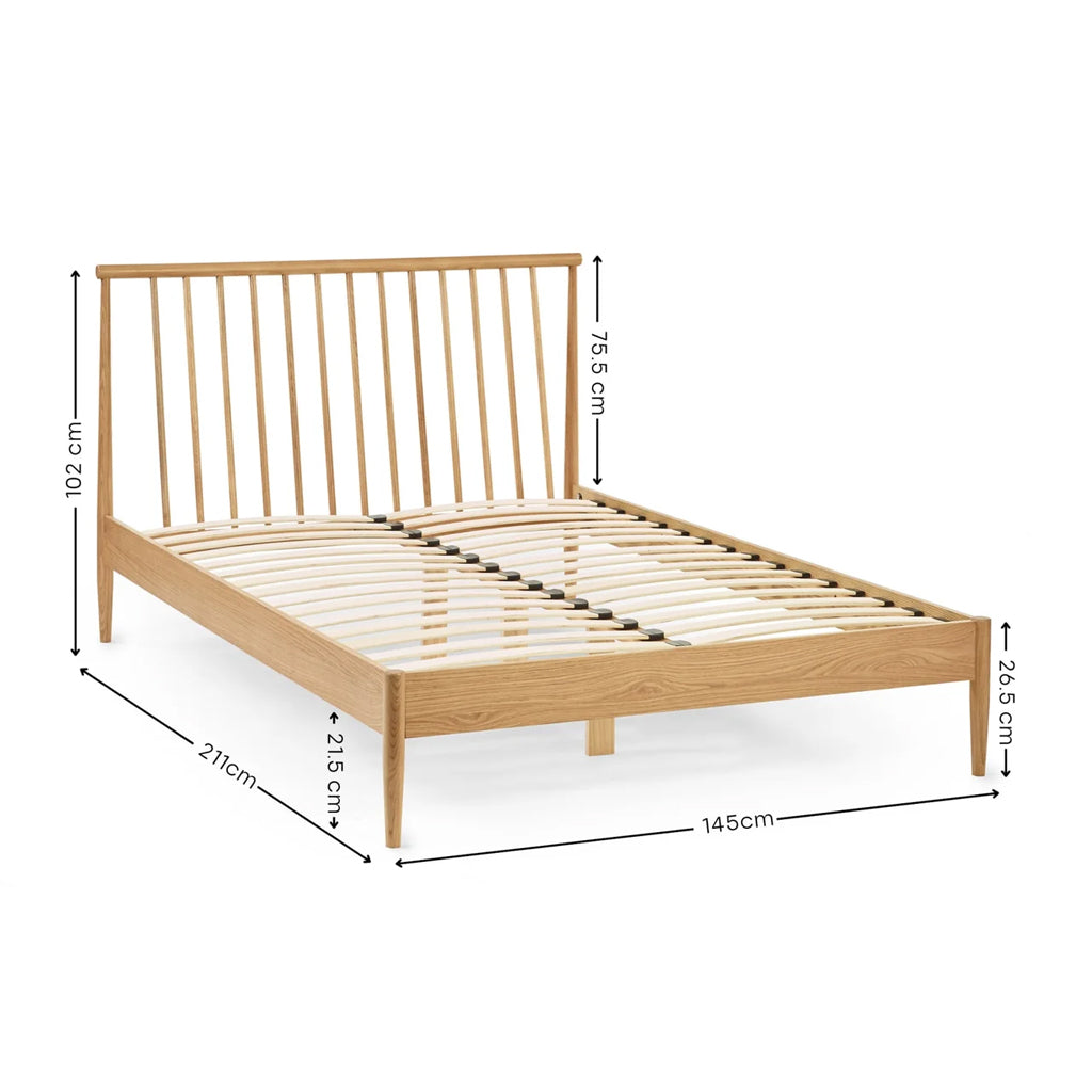 Wooden Spindle Double Bed - Belton