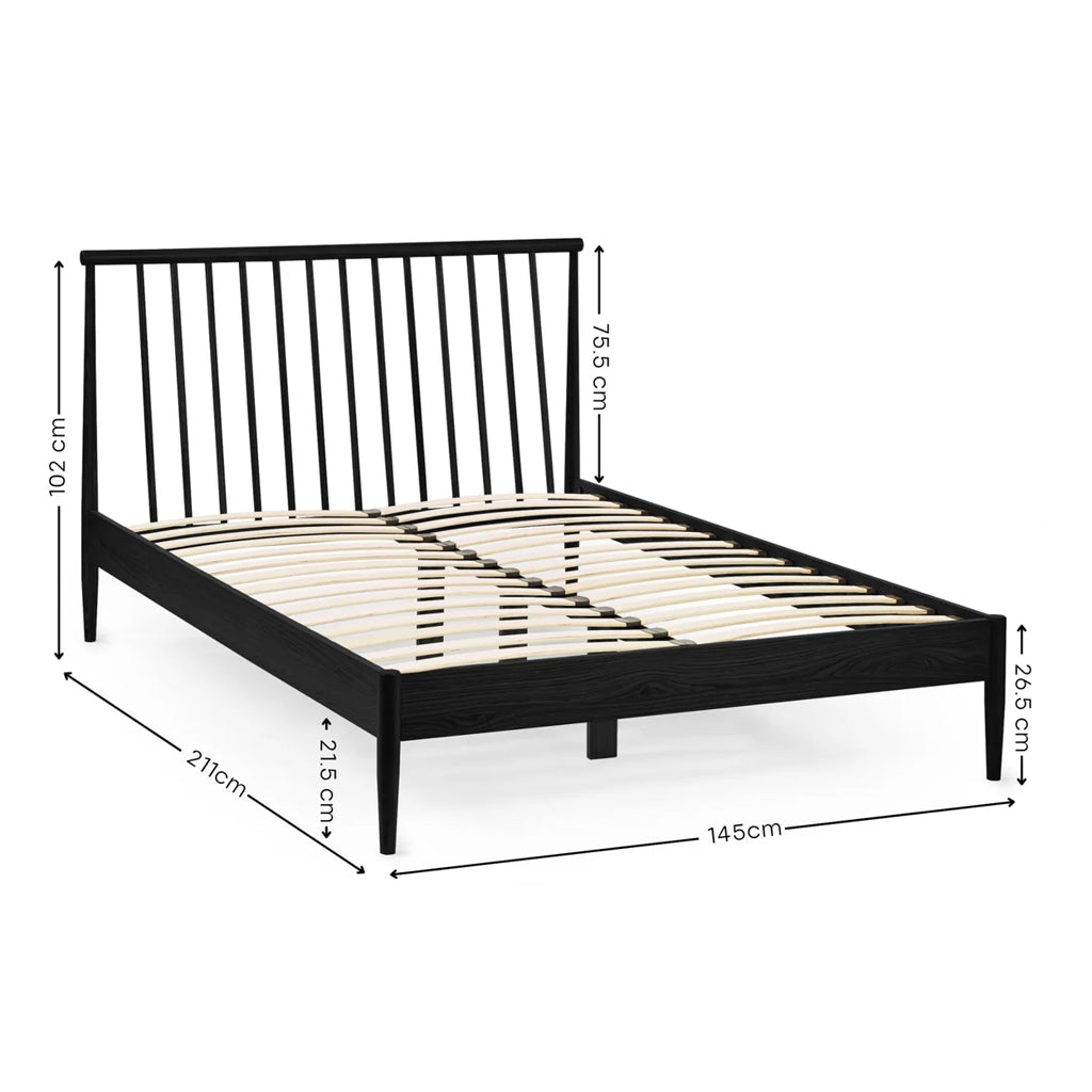 Wooden Spindle Double Bed - Belton