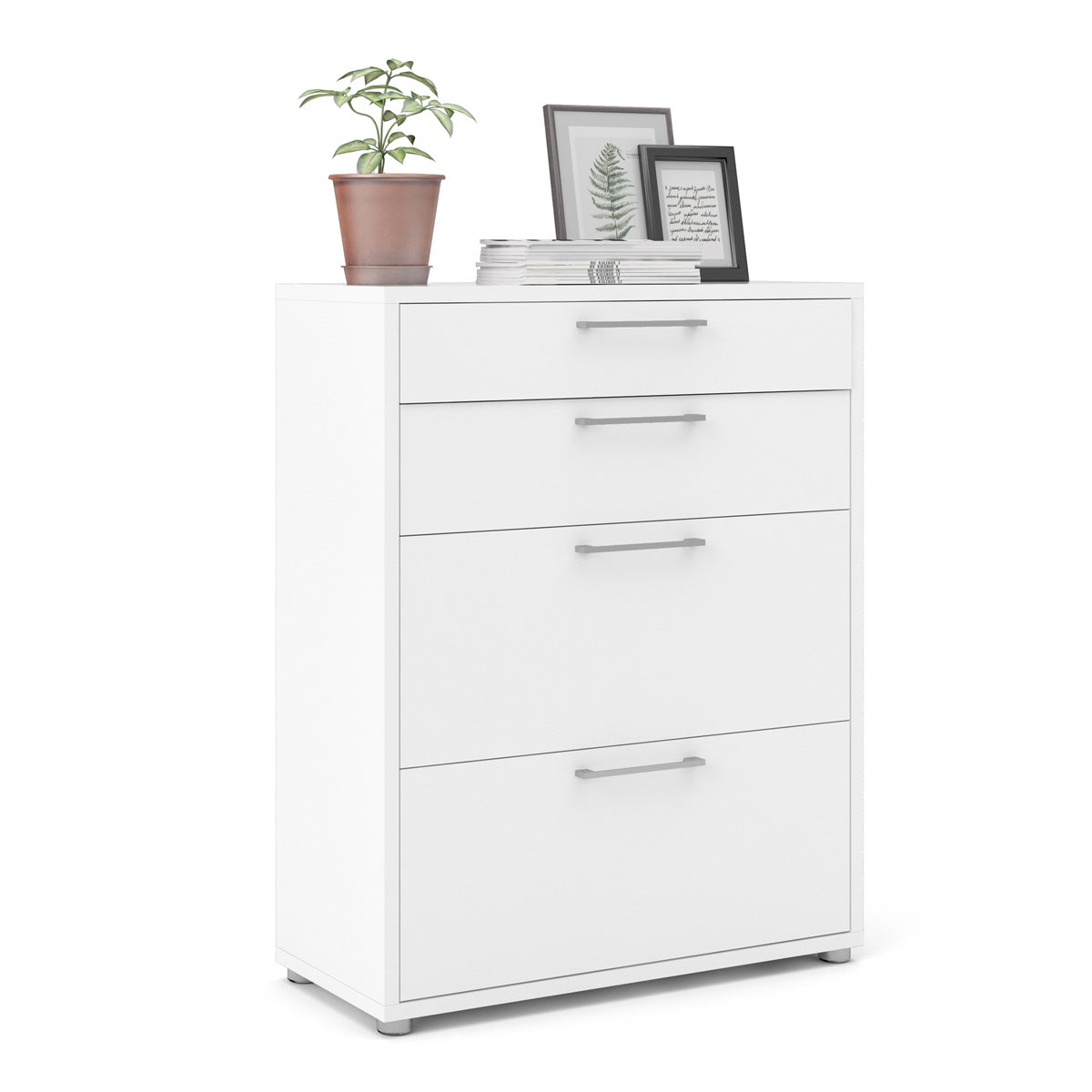 Wooden Storage Cabinet With 2 Drawers And 2 File Drawers - Prima