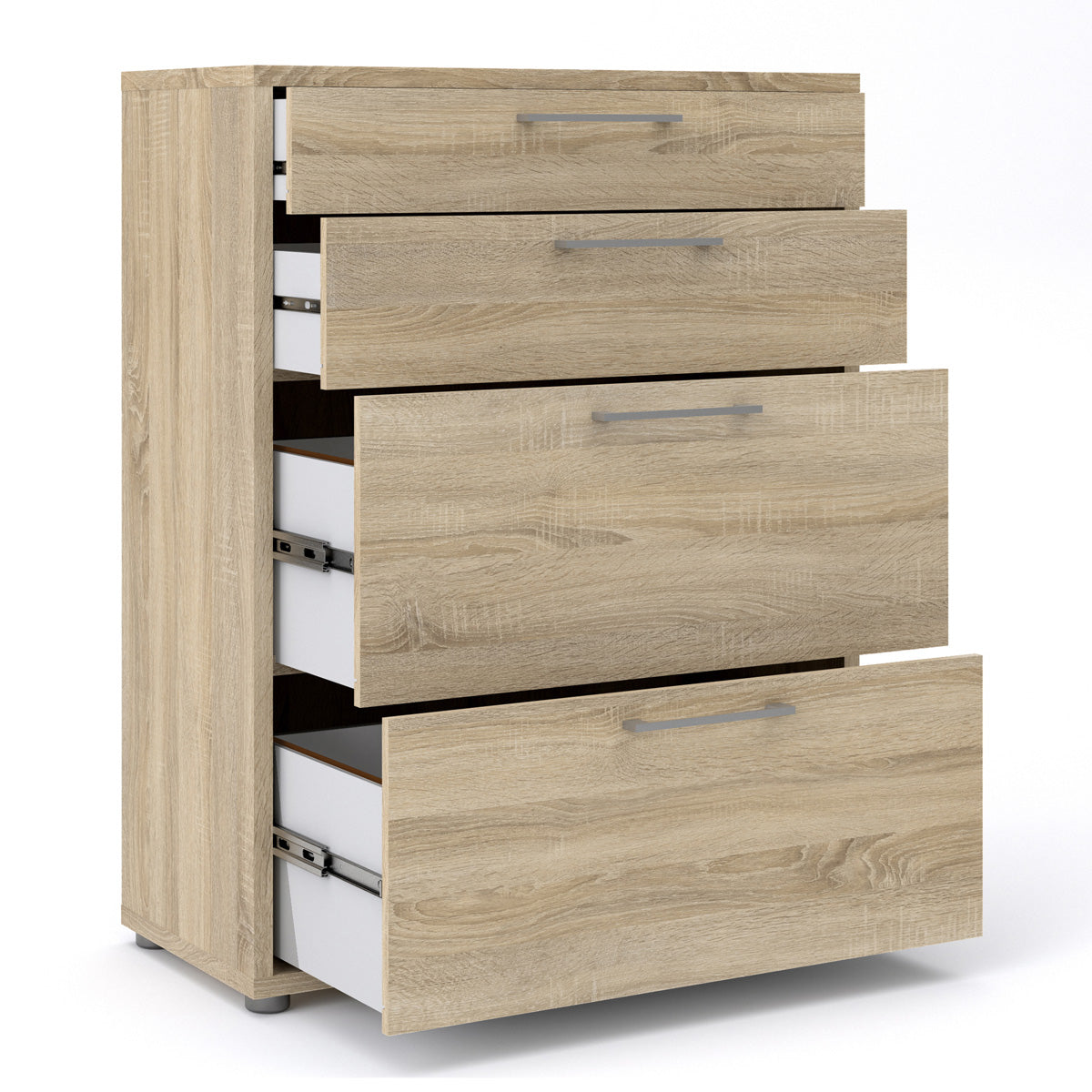 Wooden Storage Cabinet With 2 Drawers And 2 File Drawers - Prima