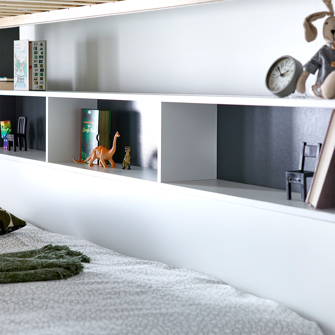Wooden Storage Triple Sleeper Bunk Bed With Pull-Out Storage Drawer - Oliver